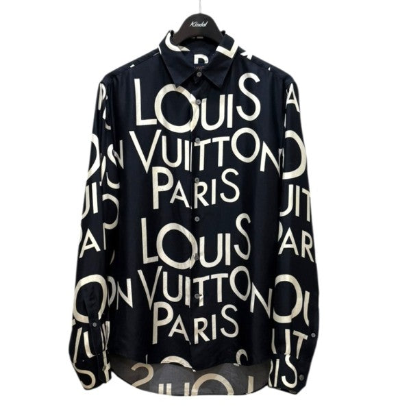 LOUIS VUITTON ロゴシルクシャツRM191M JHR HGS08W 古着・中古-1枚目のアイテム画像