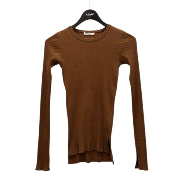 AURALEE GIZA HIGH GAUGE RIB KNIT PULLOVERA23AP01HR