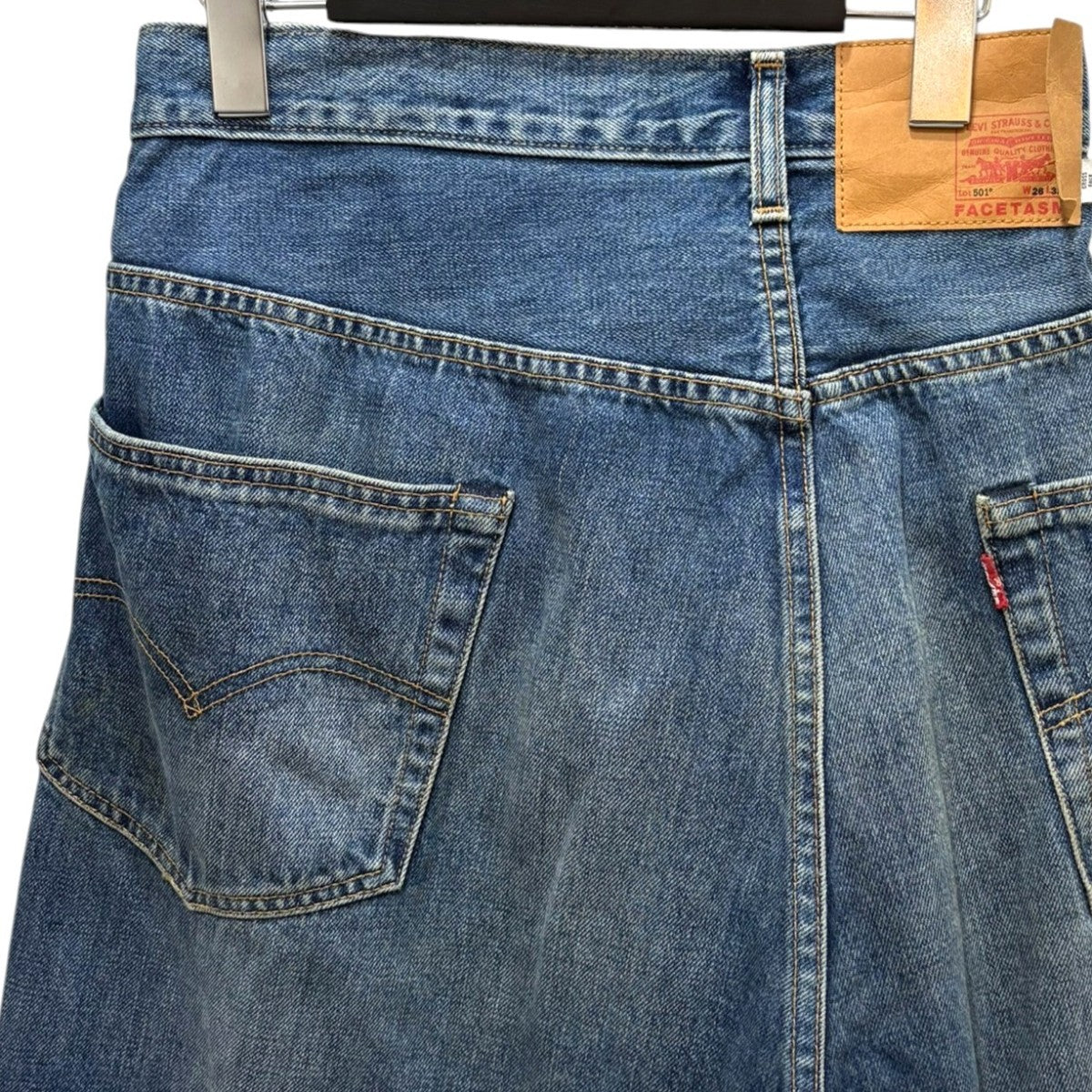 FACETASM アシンメトリーデニムパンツ リメイクデニムパンツ 古着・中古-4枚目のアイテム画像