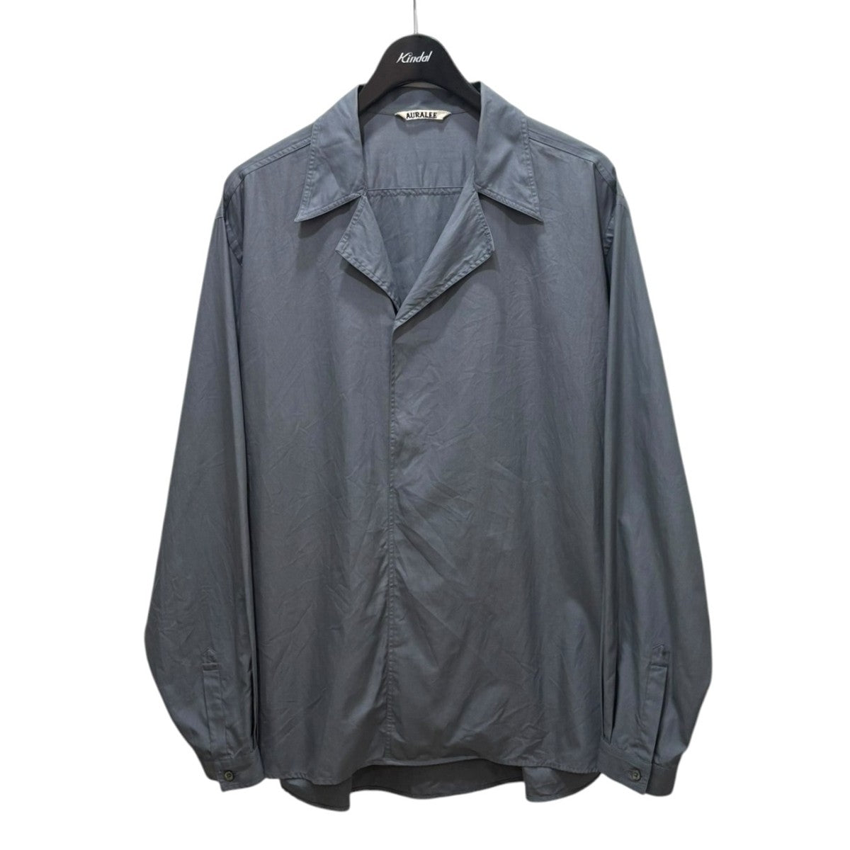 AURALEE WASHED FINX TWILL P O SHIRTS プルオーバーシャツ 古着・中古-1枚目のアイテム画像