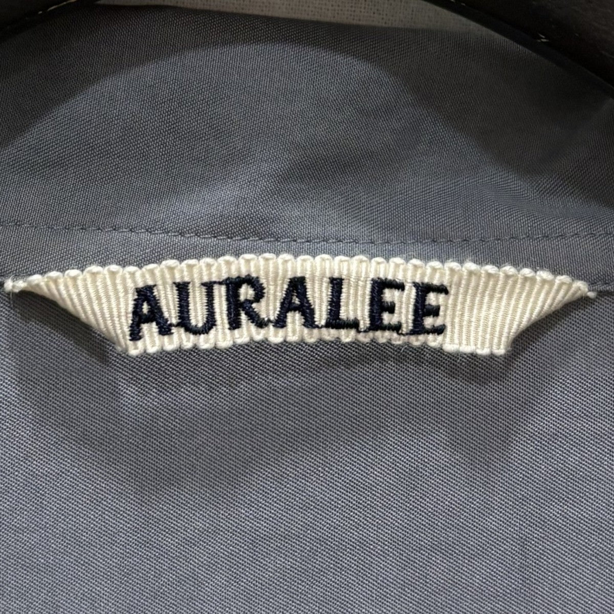 AURALEE WASHED FINX TWILL P O SHIRTS プルオーバーシャツ 古着・中古-4枚目のアイテム画像