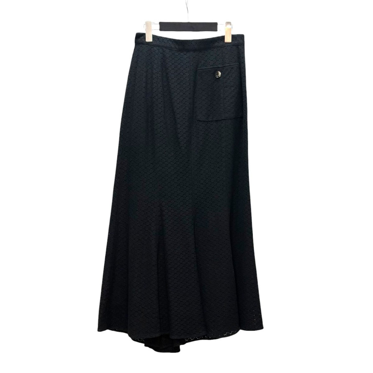 AKIRA NAKA Sylvie front drape lace skirt BK AS2511 ドレープレーススカート 古着・中古-2枚目のアイテム画像