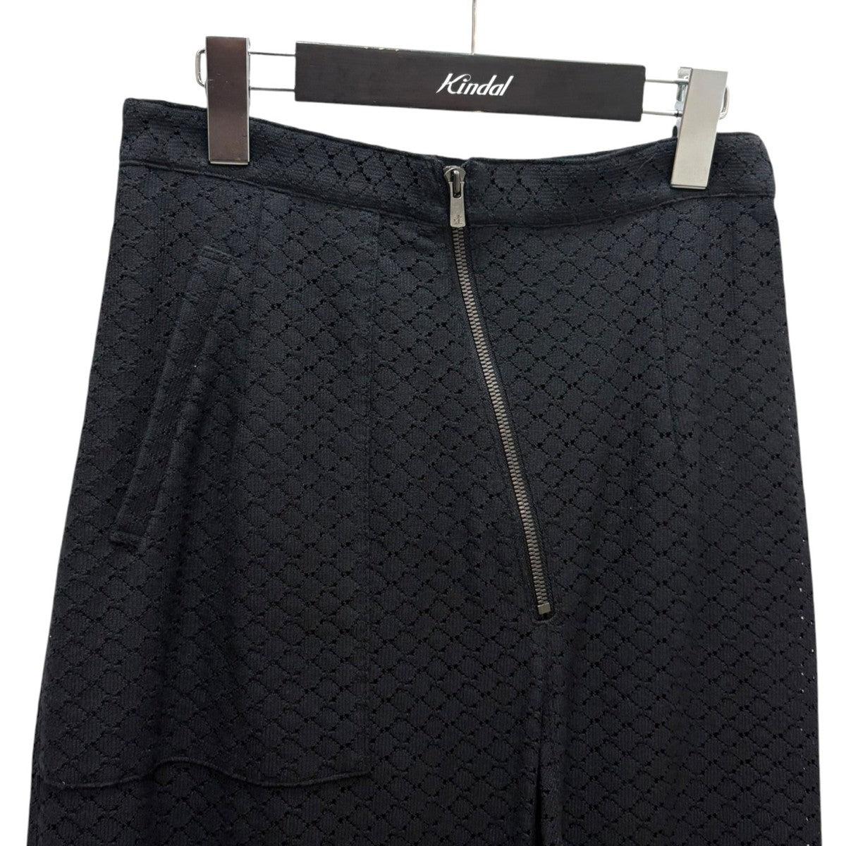 AKIRA NAKA Sylvie front drape lace skirt BK AS2511 ドレープレーススカート 古着・中古-3枚目のアイテム画像