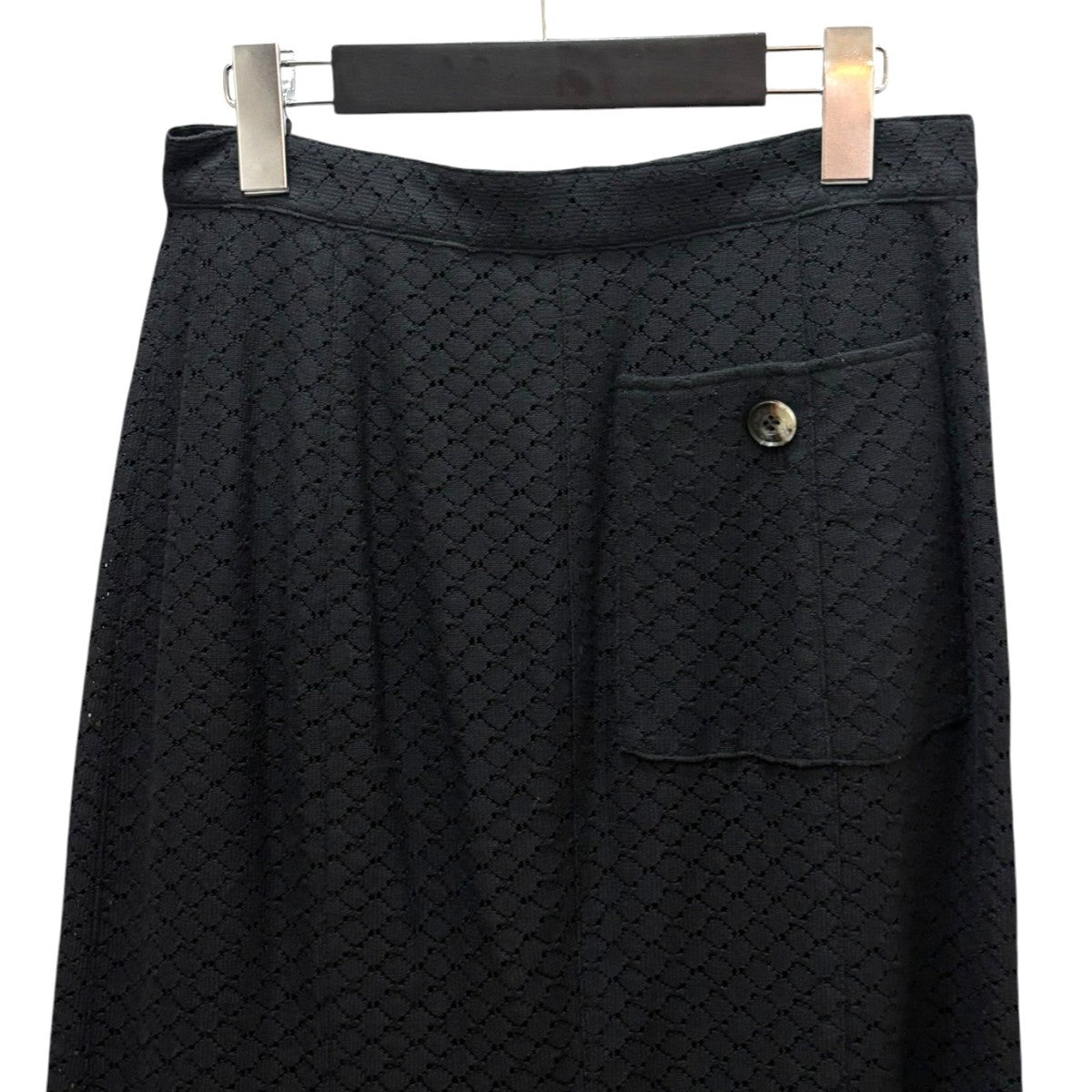 AKIRA NAKA Sylvie front drape lace skirt BK AS2511 ドレープレーススカート 古着・中古-5枚目のアイテム画像
