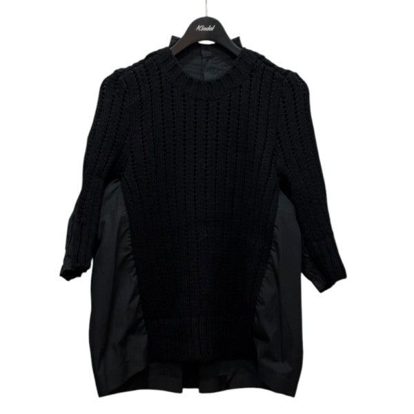 sacai(サカイ) ニットドッキングシャツ20-05238 20-05238 ブラック