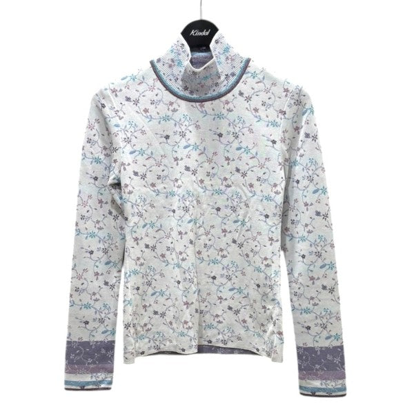 mame kurogouchi Floral Motif Glitter High Neck Knit TopMM26SS-KN007 古着・中古-1枚目のアイテム画像