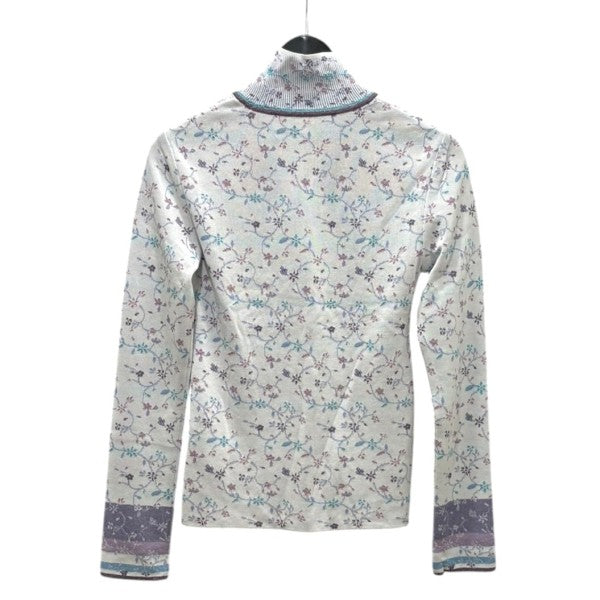 mame kurogouchi Floral Motif Glitter High Neck Knit TopMM26SS-KN007 古着・中古-2枚目のアイテム画像