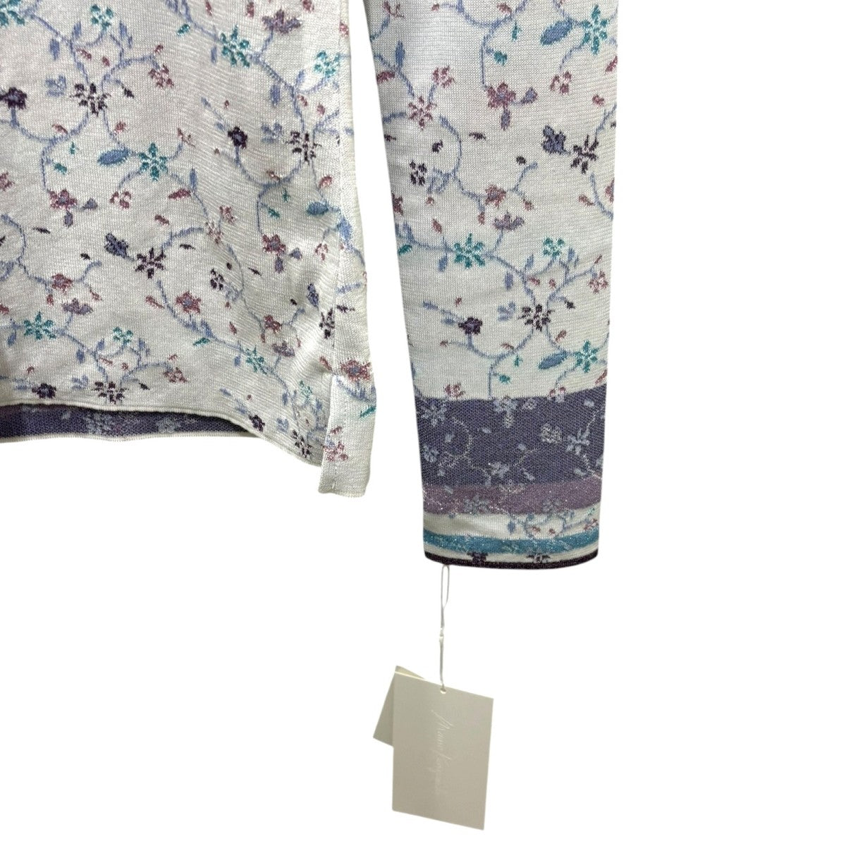 mame kurogouchi Floral Motif Glitter High Neck Knit TopMM26SS-KN007 古着・中古-4枚目のアイテム画像