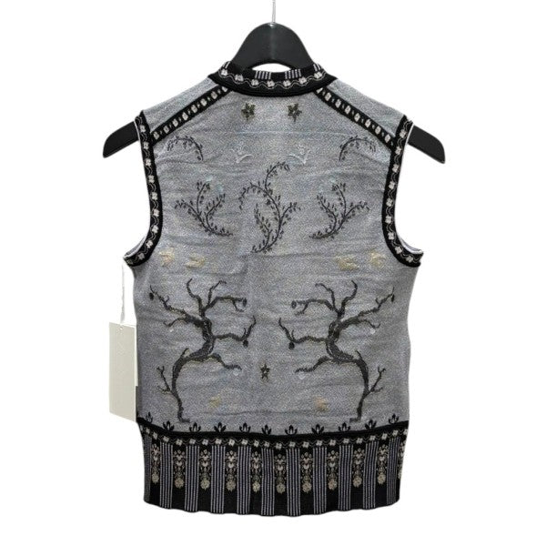 mame kurogouchi(マメクロゴウチ) Layered Jacquard Sleeveless Knit