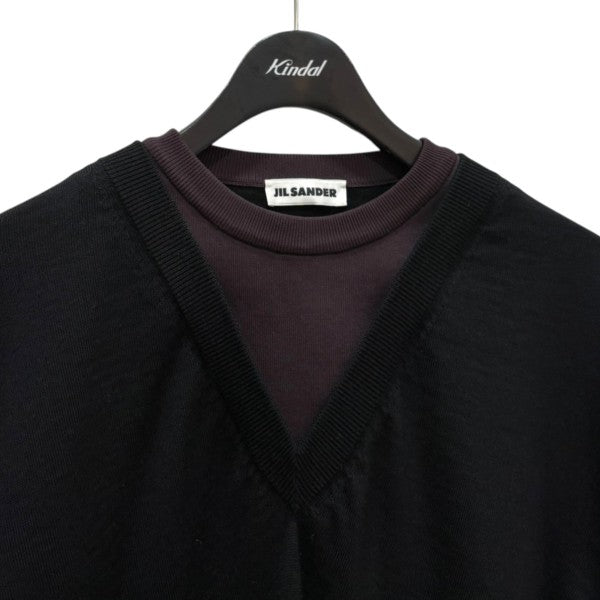 JIL SANDER Virgin Wool Pullover ＷネックニットJ22GP0213 J14717 古着・中古-3枚目のアイテム画像