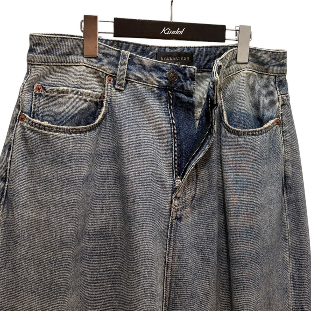 BALENCIAGA Low Crotch Jeans ワイドデニムパンツ PD47 706652 TJW95 2204 古着・中古-3枚目のアイテム画像