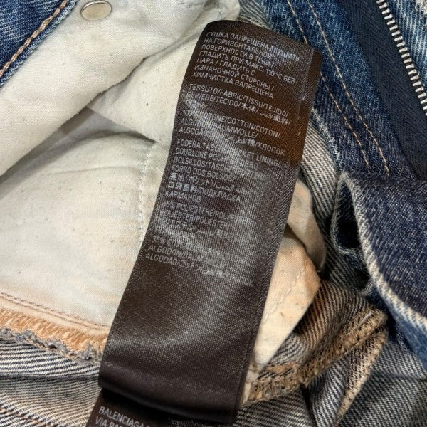 BALENCIAGA Low Crotch Jeans ワイドデニムパンツ PD47 706652 TJW95 2204 古着・中古-9枚目のアイテム画像