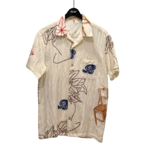 KHOKI ハンドシシュウ半袖シャツ B shirt22ss-b-04 古着・中古-1枚目のアイテム画像