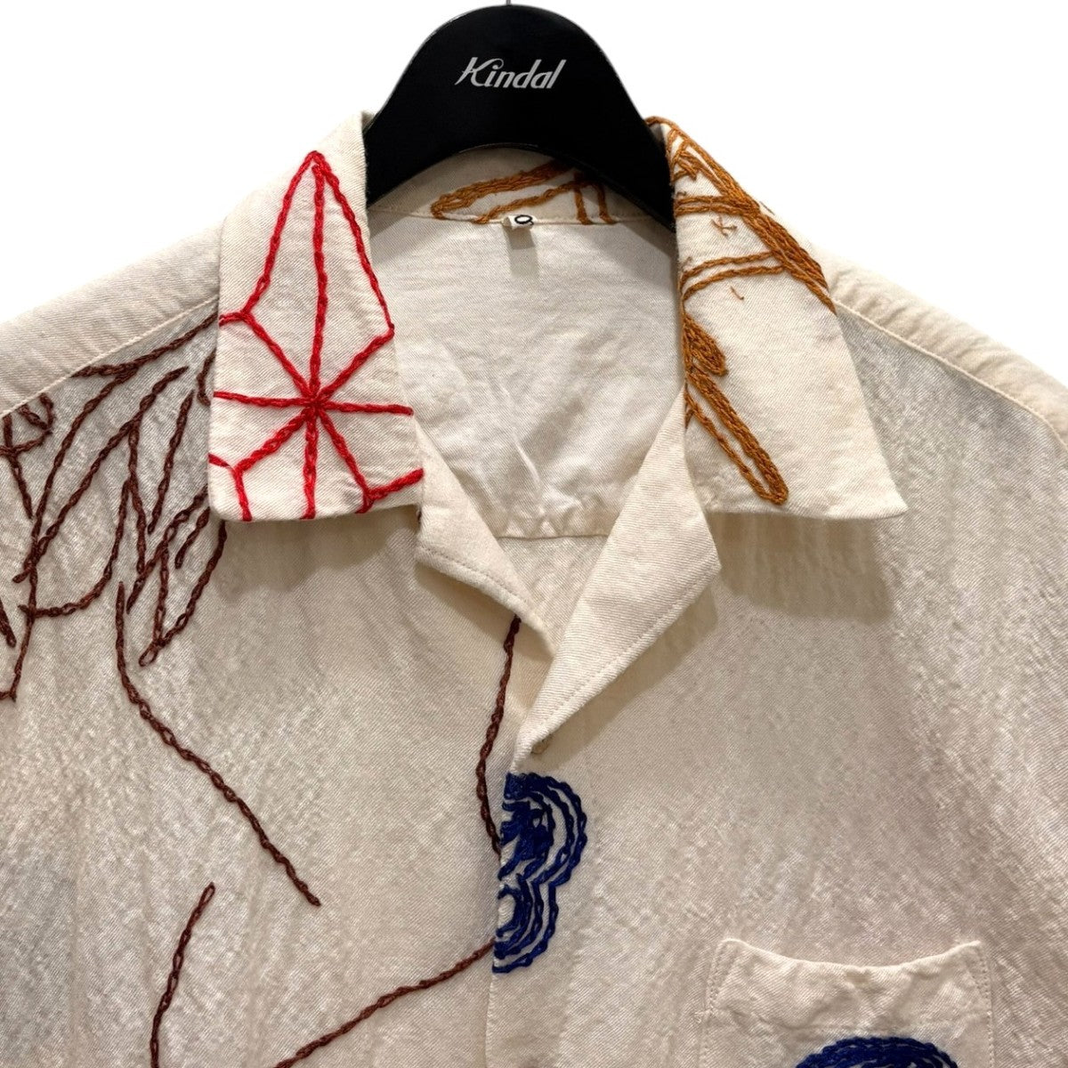 KHOKI ハンドシシュウ半袖シャツ B shirt22ss-b-04 古着・中古-3枚目のアイテム画像