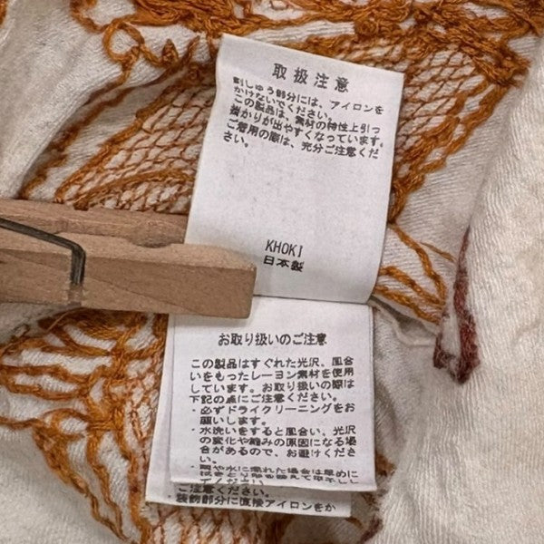 KHOKI ハンドシシュウ半袖シャツ B shirt22ss-b-04 古着・中古-7枚目のアイテム画像
