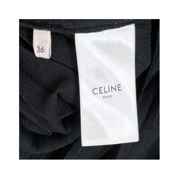 CELINE プリーツワイドパンツ2P005865C 古着・中古-5枚目のアイテム画像