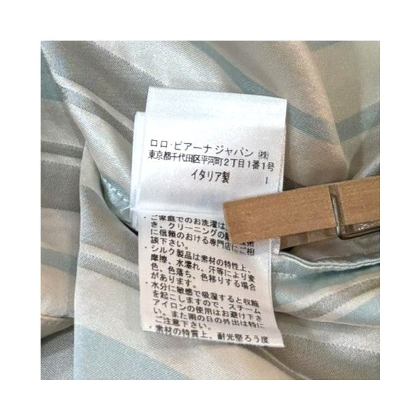 LORO PIANA ストライプシルク プルオーバーブラウス FAL1298 古着・中古-7枚目のアイテム画像