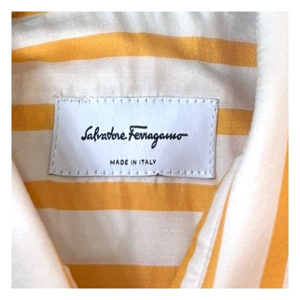 サルヴァトーレ フェラガモ ブラウス シャツ シルク ストライプ ラメ Salvatore Ferragamo(サルヴァトーレフェラガモ) シルク ストライプ