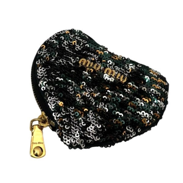 MIU MIU スパンコールハートコインケースコインケース 古着・中古-1枚目のアイテム画像