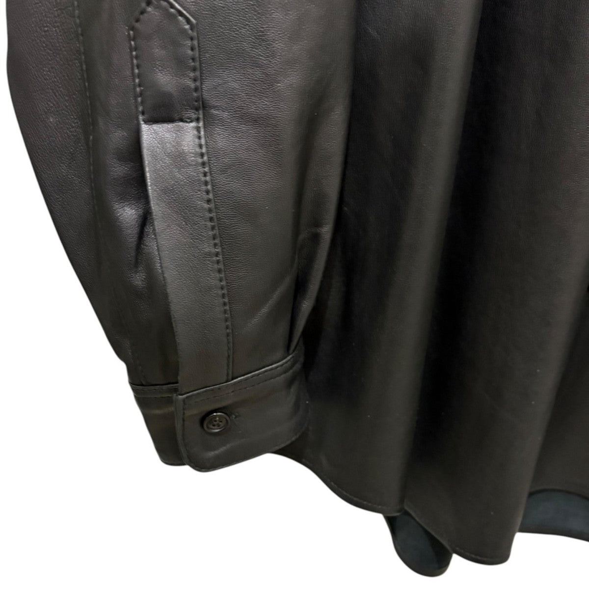Sheep Leather Oversized ShirtGM213-50062