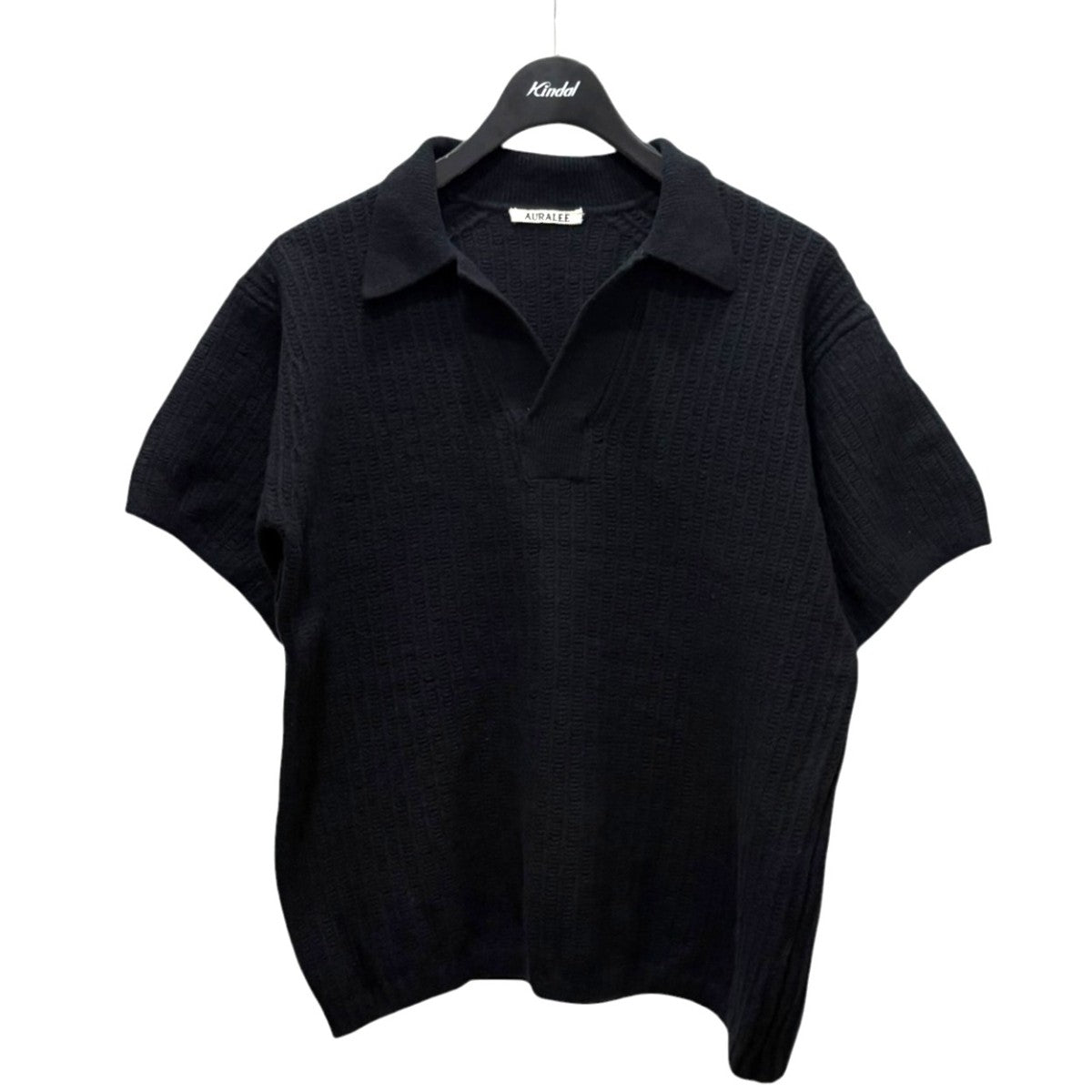 BRUSHED COTTON WOOL RIB KNIT SKIPPER POLOA23SP02HA