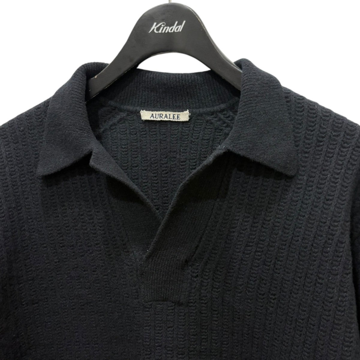 BRUSHED COTTON WOOL RIB KNIT SKIPPER POLOA23SP02HA