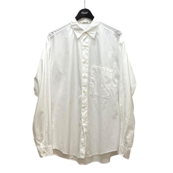AURALEE WASHED FINX TWILL BIG SHIRTSA22AS02TN 古着・中古-1枚目のアイテム画像