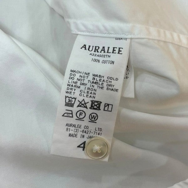 AURALEE WASHED FINX TWILL BIG SHIRTSA22AS02TN 古着・中古-5枚目のアイテム画像