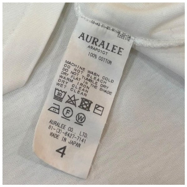 AURALEE LUSTER PLAITING L S TEE ロングスリーブＴ A9AP01GT 古着・中古-7枚目のアイテム画像
