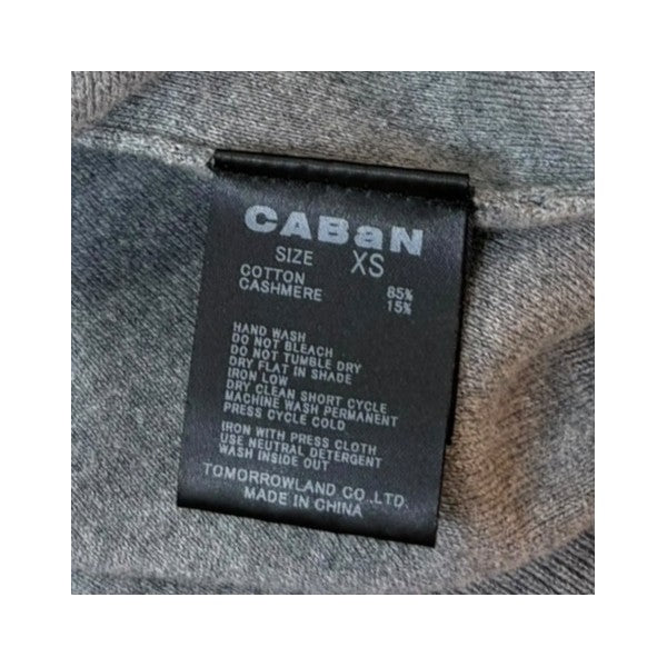 コットンカシミヤクルーネックカーデ
