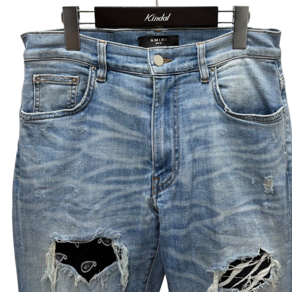 AMIRI(アミリ) バンダナパッチクラッシュデニム ブルー サイズ 30