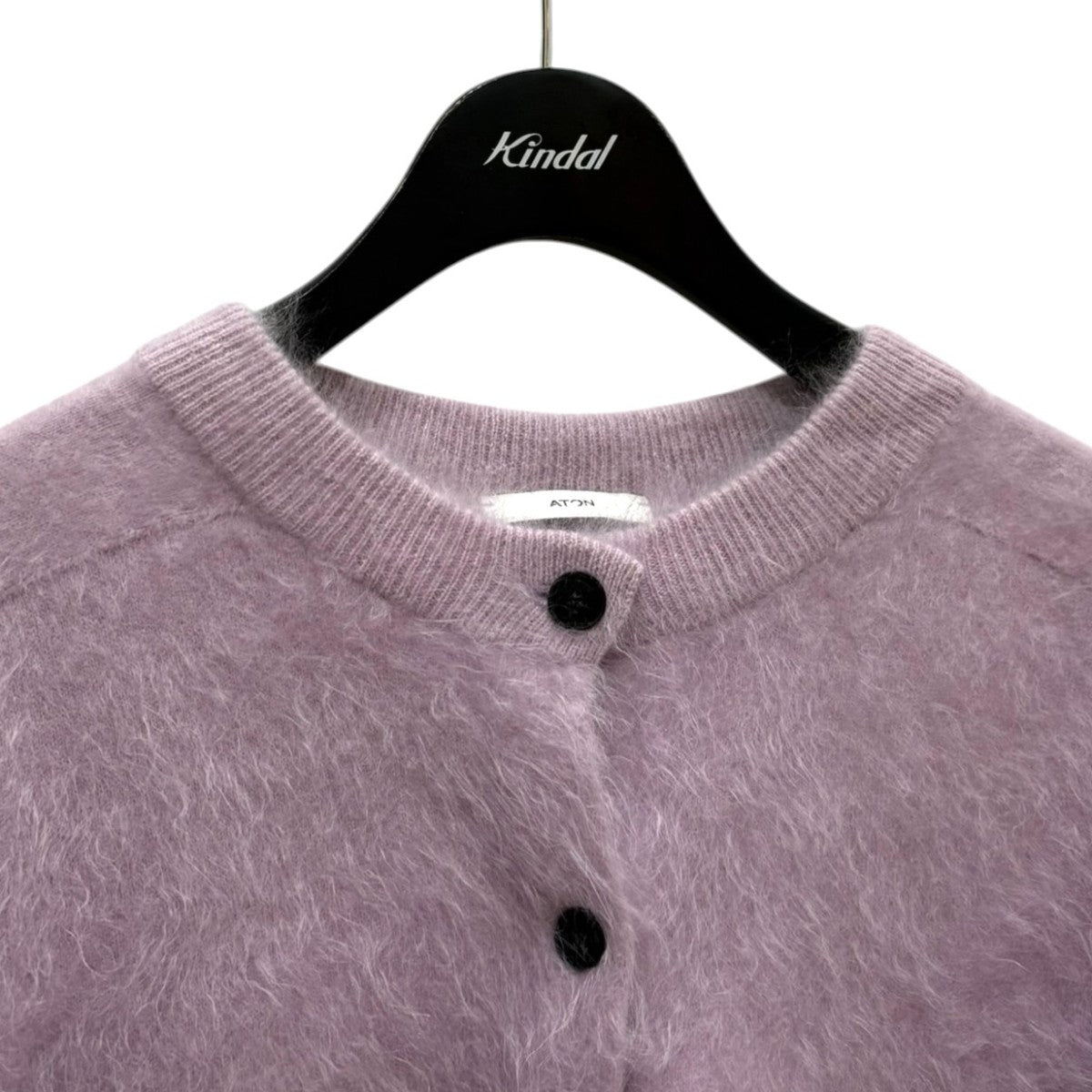 ATON カシミヤカーディガン ROYAL CASHMERE FUR CREWNECK CARDIGAN 古着・中古-3枚目のアイテム画像