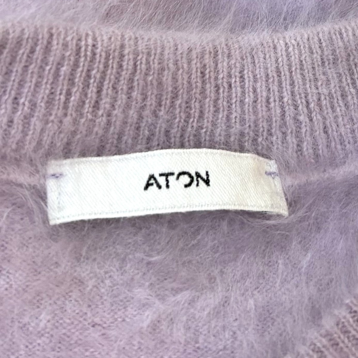 ATON カシミヤカーディガン ROYAL CASHMERE FUR CREWNECK CARDIGAN 古着・中古-5枚目のアイテム画像