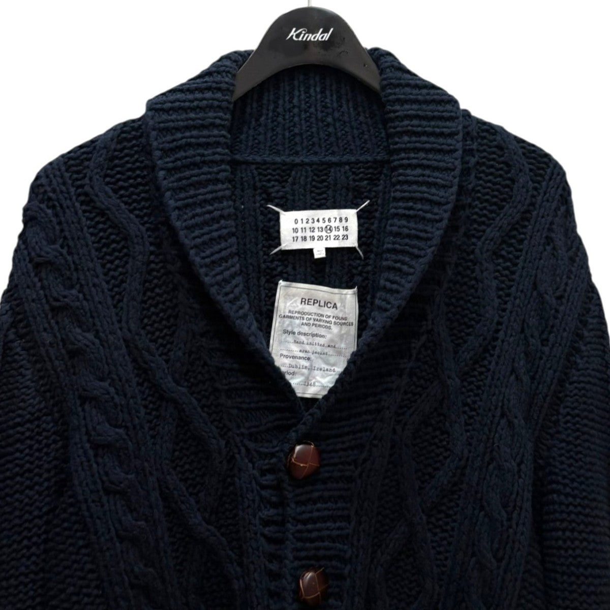 Maison Margiela REPLICA ケーブルコットンニットカーデ S50HA0389 古着・中古-3枚目のアイテム画像