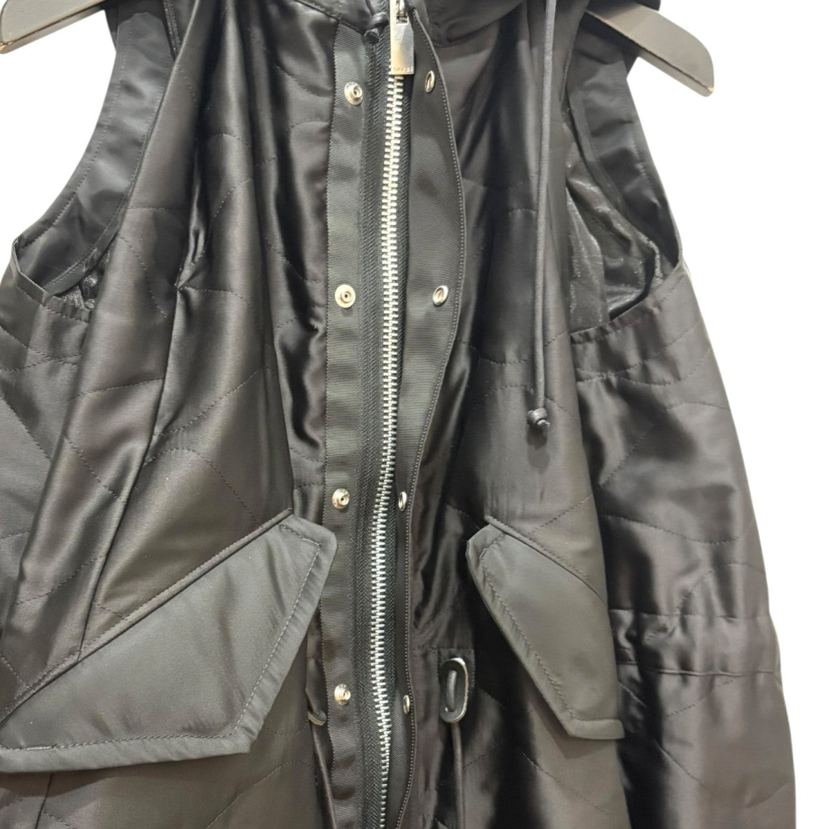 2026SS  Quilted Satin Hooded Vest 26-08306