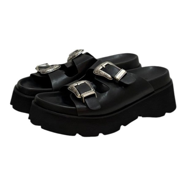 MEDI WESTERN BUCKLE SANDALS0225112610580