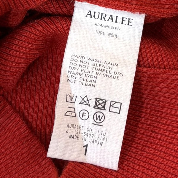 AURALEE タートルリブニット SUPER FINE WOOL HIGH GAUGE RIB KNIT TURTLE A24AP03HW 古着・中古-6枚目のアイテム画像