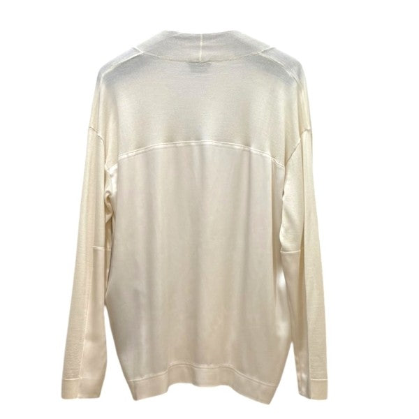 カシミヤシルクVネックニットMAK1177 YAX430