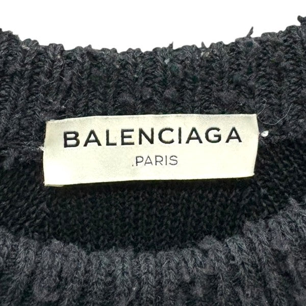 BALENCIAGA ナッピングコットンクルーニット409268 古着・中古-4枚目のアイテム画像