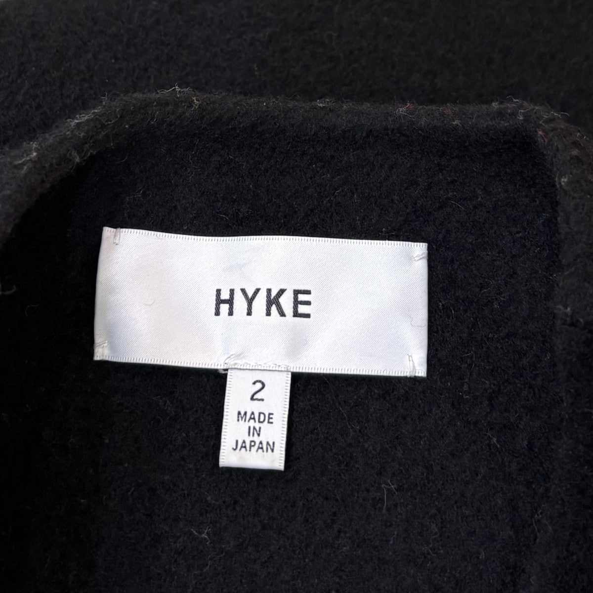 HYKE DOUBLE FACE TRENCH COAT ノーカラーコート 192-17214 029 古着・中古-7枚目のアイテム画像