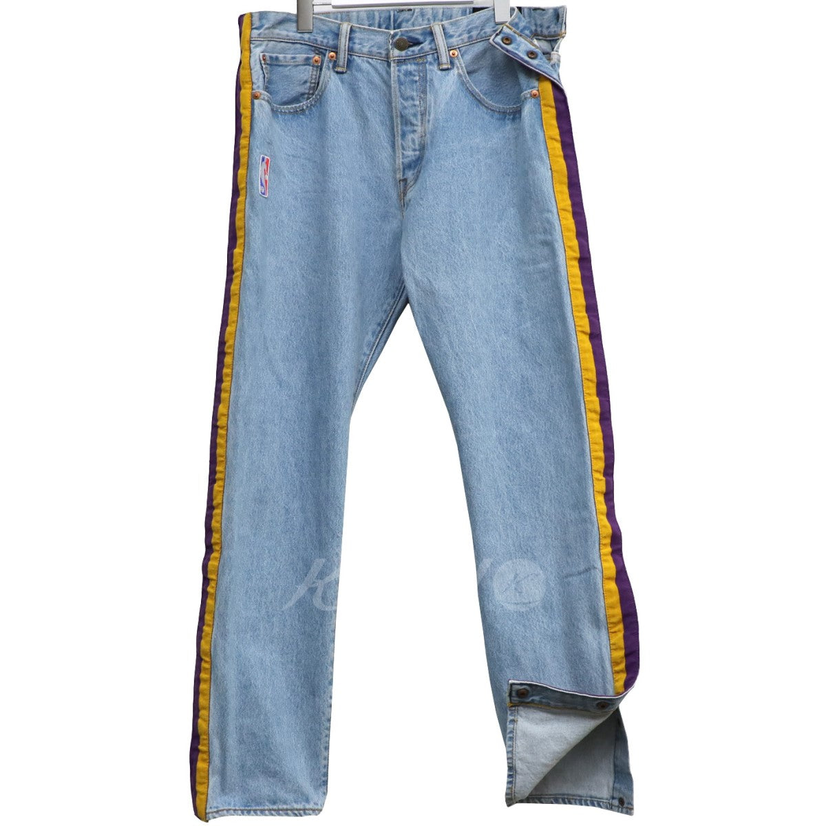 Just Don×Levi’s×NBA(ジャストドン×リーバイス×エヌビーエー) 18SS LEVI’S501 TEARAWAY DENIM  PANTSレイカーズカラーデニムパンツ