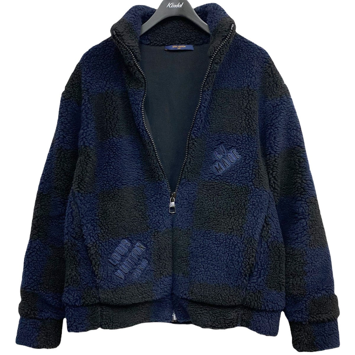 Louis Vuitton(Virgil Abloh) NIGO 21AWジャガードダミエフリースボアブルゾンジャケット 古着・中古-1枚目のアイテム画像