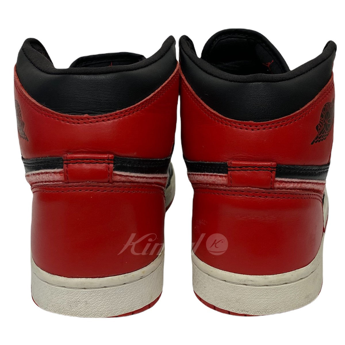NIKE 2001年製AIR JORDAN1 RETRO BRED BANNEDジョーダン黒赤スニーカー 古着・中古-4枚目のアイテム画像