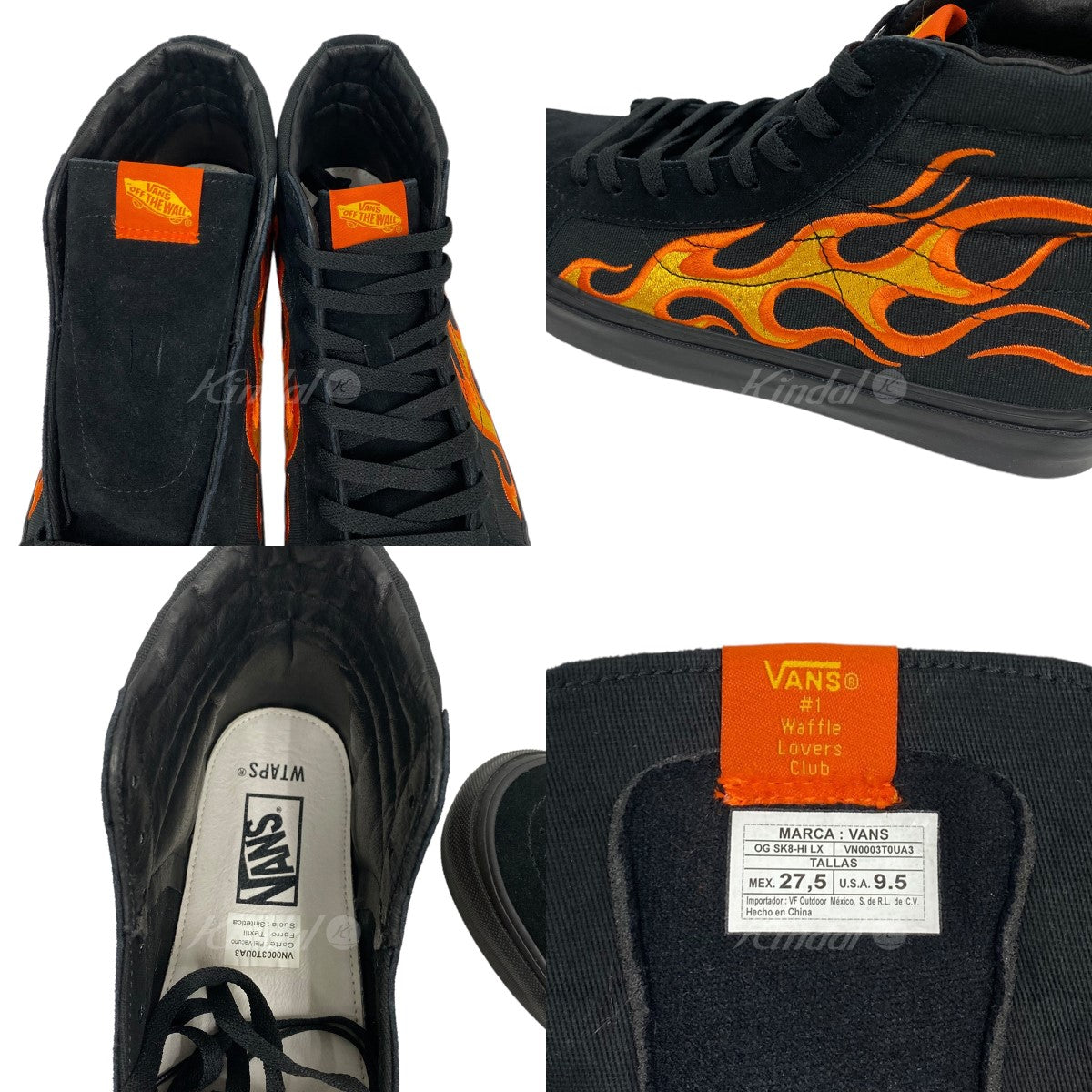 【低価最新品】9.5 WTAPS VANS VAULT OG SK8-HI LX BLACK 靴