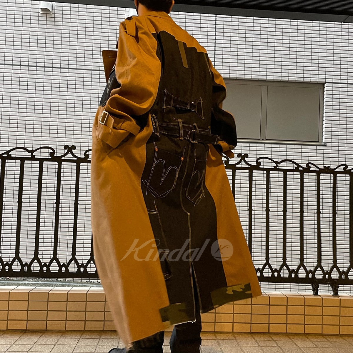 eye JUNYA WATANABE MAN×Levis 22AW 綿リネンツイル×綿デニムドッキングオーバーサイズ再構築コート 古着・中古-2枚目のアイテム画像