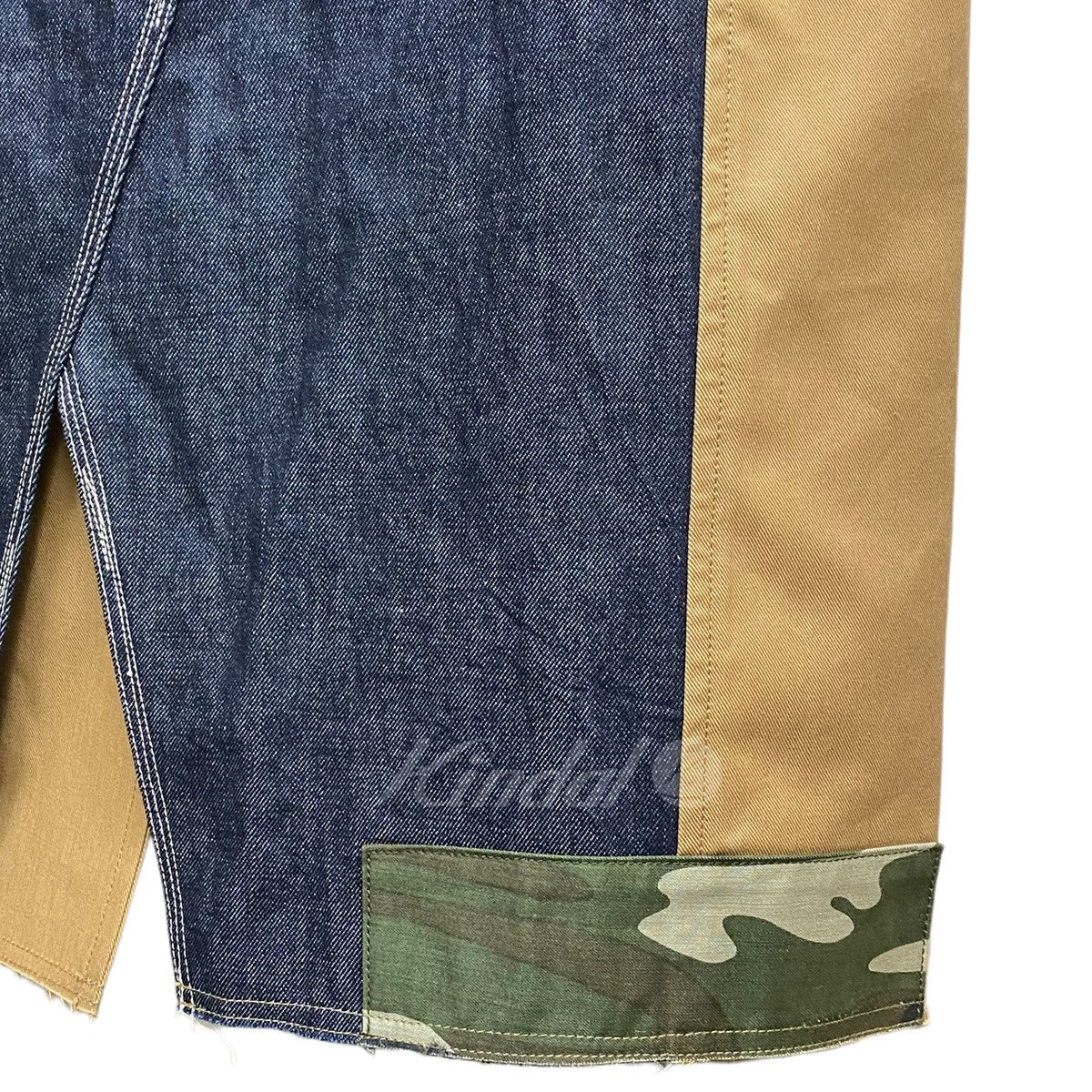 eye JUNYA WATANABE MAN×Levis 22AW 綿リネンツイル×綿デニムドッキングオーバーサイズ再構築コート 古着・中古-9枚目のアイテム画像