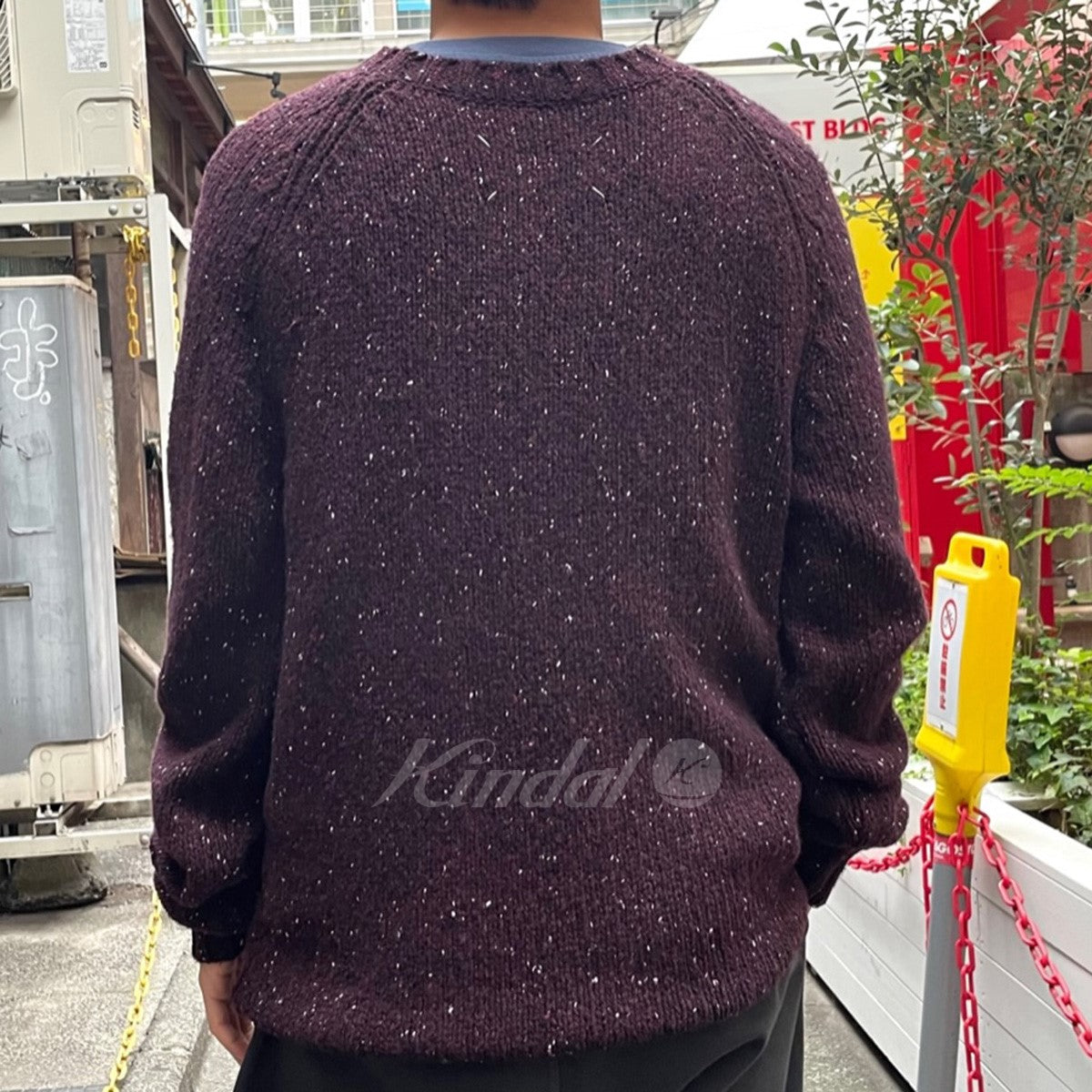 Maison Margiela10 19AW Destroyed Crew Neck Knitデストロイダメージ加工ローゲージニット 古着・中古-3枚目のアイテム画像