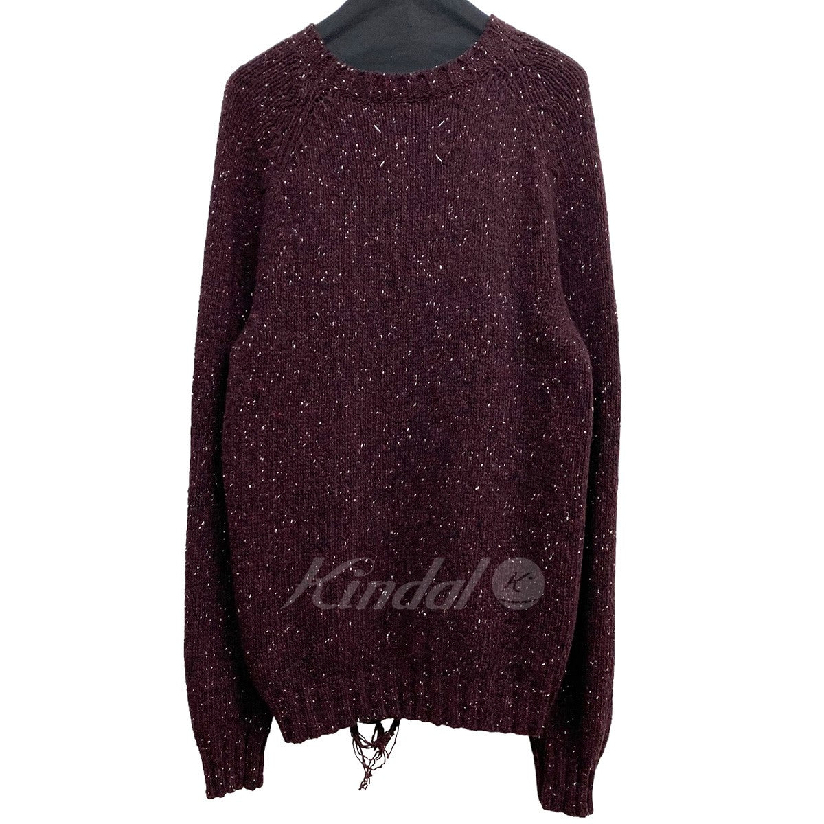 Maison Margiela10 19AW Destroyed Crew Neck Knitデストロイダメージ加工ローゲージニット 古着・中古-4枚目のアイテム画像