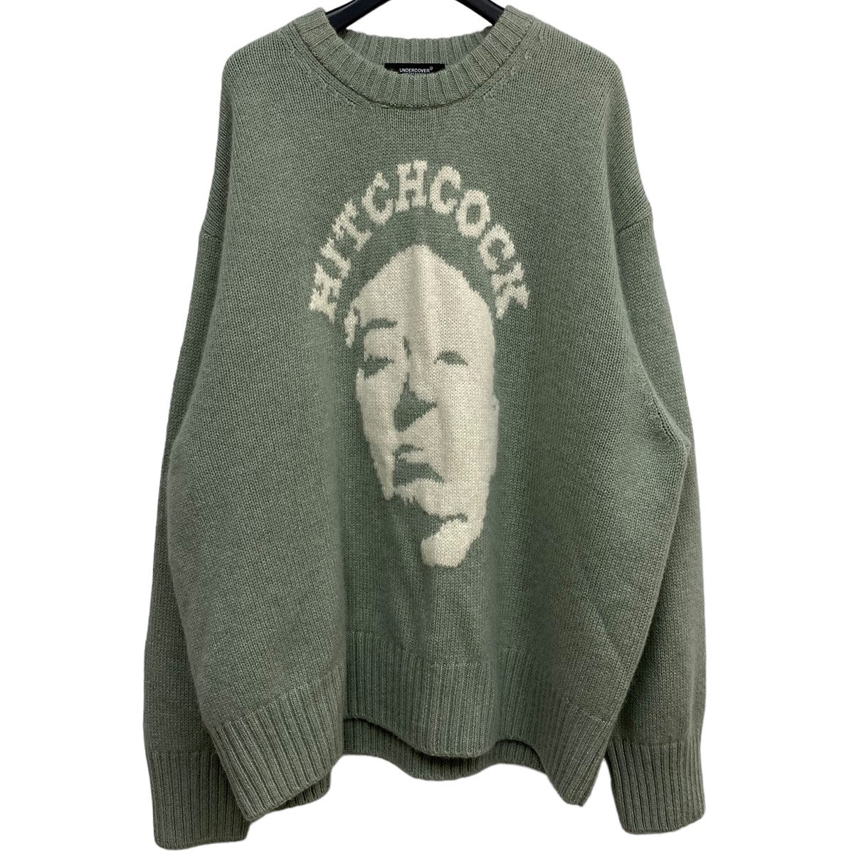 22AW Hitchcock Face Crewneck Knitヒッチコック刺繍ニットセーター