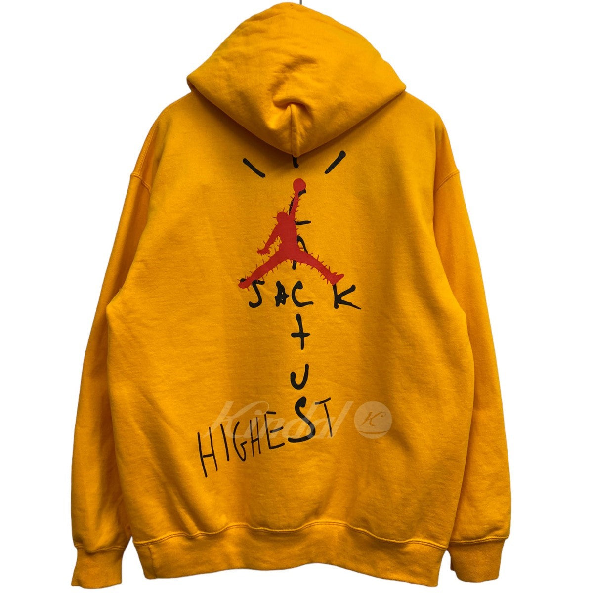 NIKE Air Jordan×Travis Cactus Jack CactusJack Highest Hoodie SWOOSH  NIKEロゴ反転バッグジャンプマン イエロー サイズ L｜【公式】カインドオルオンライン ブランド古着・中古通販【kindal】